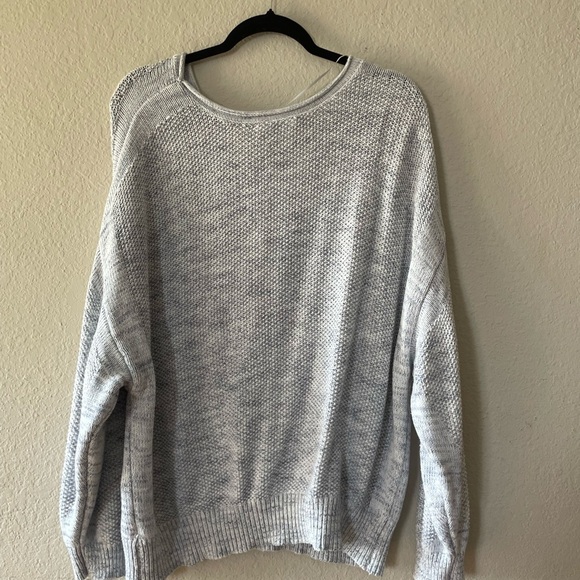 Terra & Sky Women's Gray blue knit slouchy Sweater size 0X (14w) winter chic - Picture 1 of 6